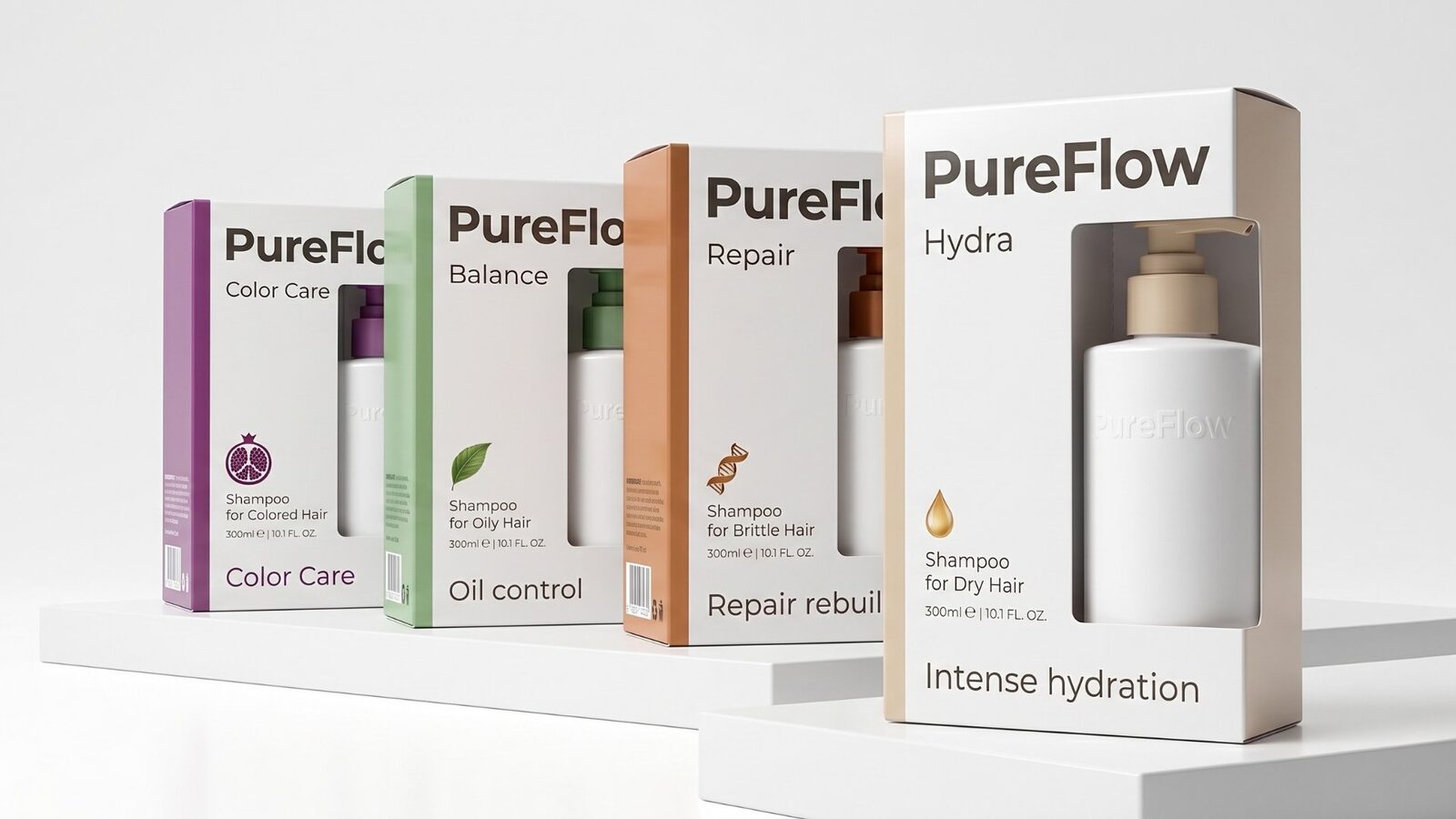 PureFlow shampoo packaging